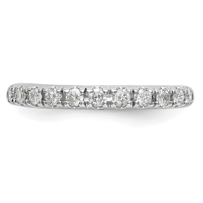 14K Weißgold Ehering mit echten Diamanten