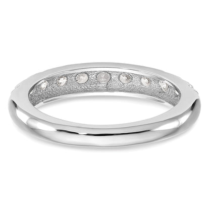 14K Weißgold Ehering mit echten Diamanten