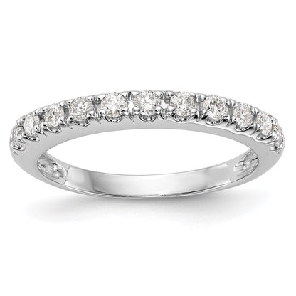 14K Weißgold Ehering mit echten Diamanten