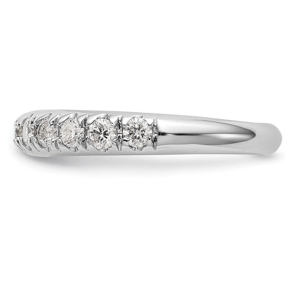 14K Weißgold Ehering mit echten Diamanten