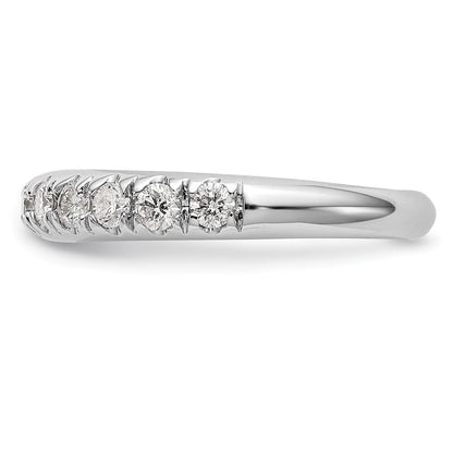 14K Weißgold Ehering mit echten Diamanten