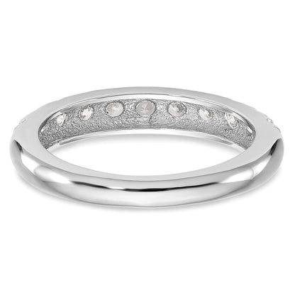 14K Weißgold Ehering mit echten Diamanten