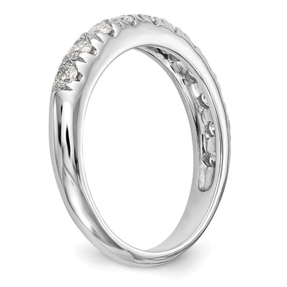 14K Weißgold Ehering mit echten Diamanten