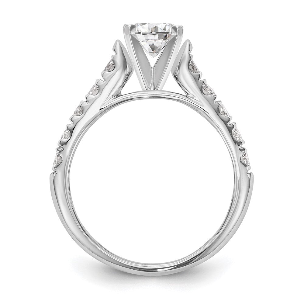 14K Weißgold Stift Set 1/2 Karat Diamant Halbfassung Verlobungsring