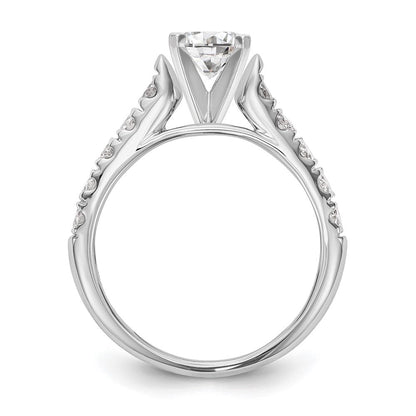 14K Weißgold Stift Set 1/2 Karat Diamant Halbfassung Verlobungsring