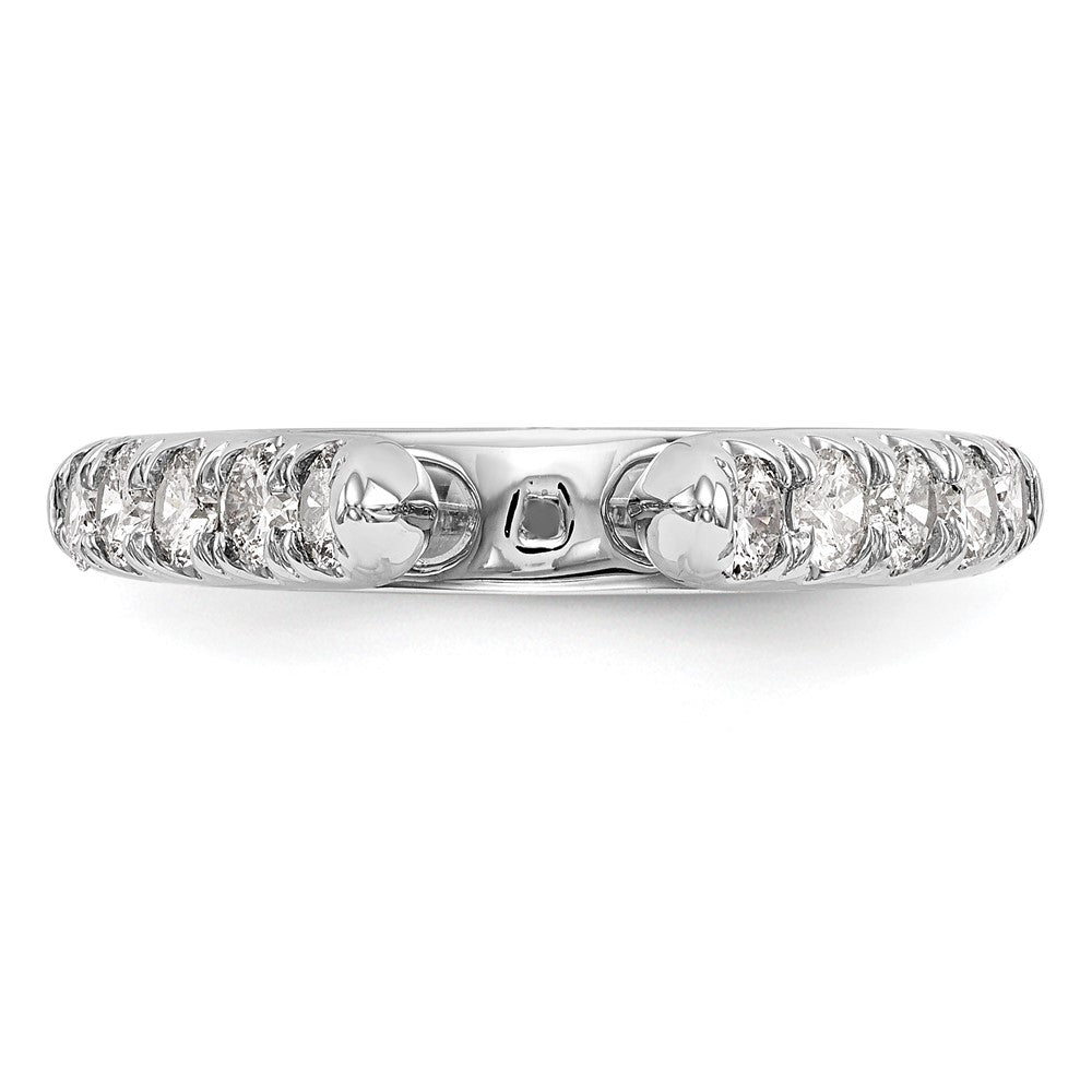 14K Weißgold Stift Set 1/2 Karat Diamant Halbfassung Verlobungsring