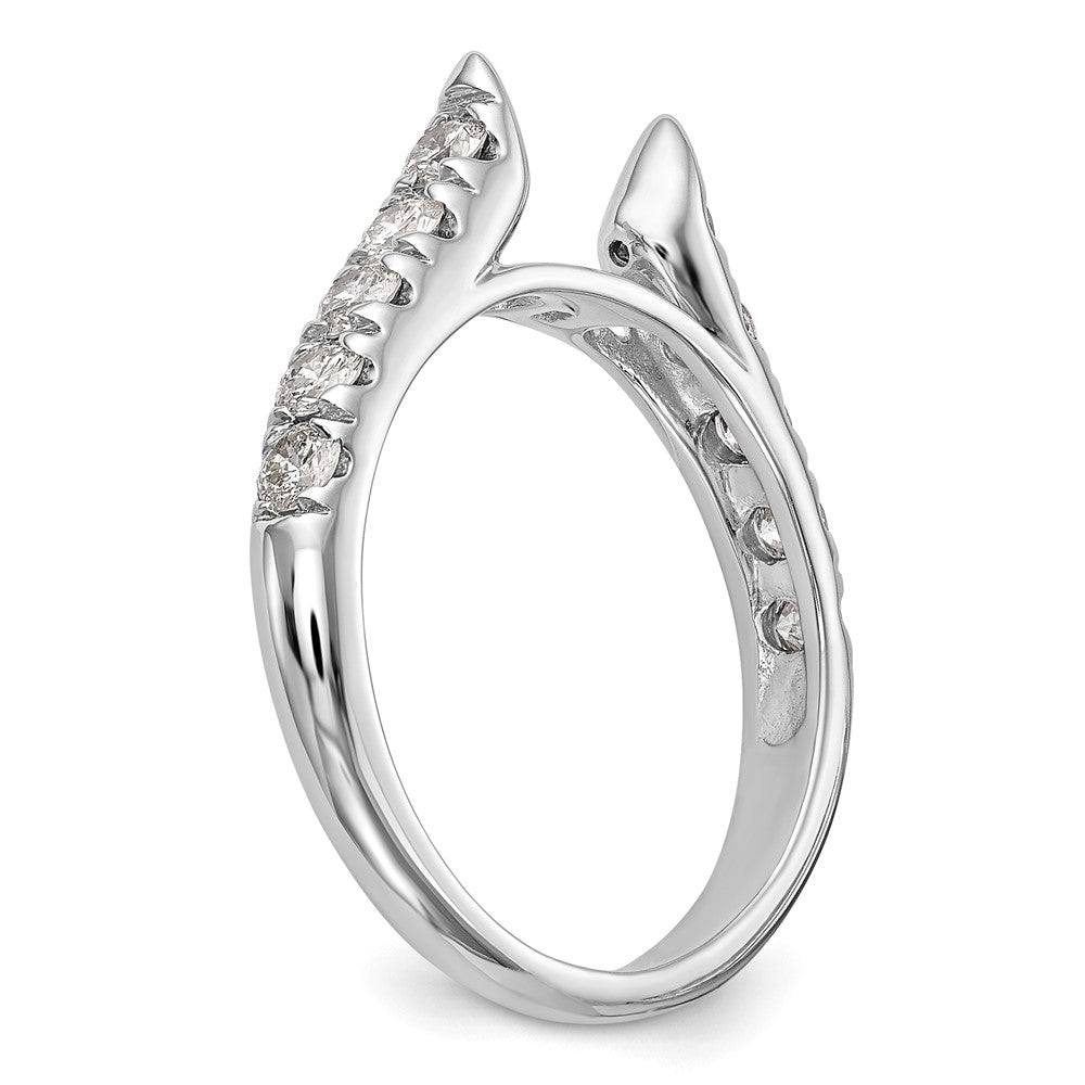 14K Weißgold Stift Set 1/2 Karat Diamant Halbfassung Verlobungsring