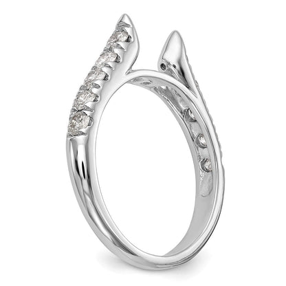 14K Weißgold Stift Set 1/2 Karat Diamant Halbfassung Verlobungsring