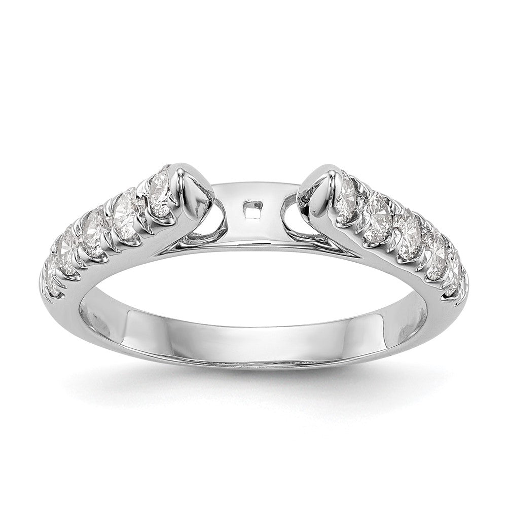 14K Weißgold Stift Set 1/2 Karat Diamant Halbfassung Verlobungsring