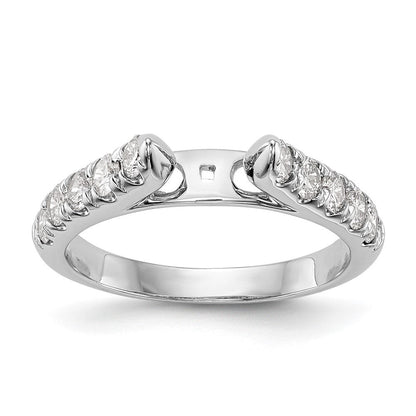 14K Weißgold Stift Set 1/2 Karat Diamant Halbfassung Verlobungsring