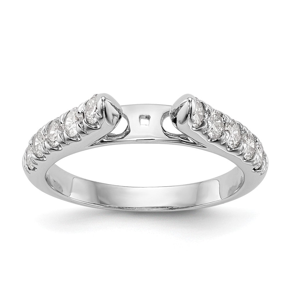 14K Weißgold Stift Set 1/2 Karat Diamant Halbfassung Verlobungsring