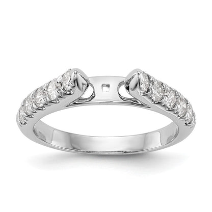 14K Weißgold Stift Set 1/2 Karat Diamant Halbfassung Verlobungsring
