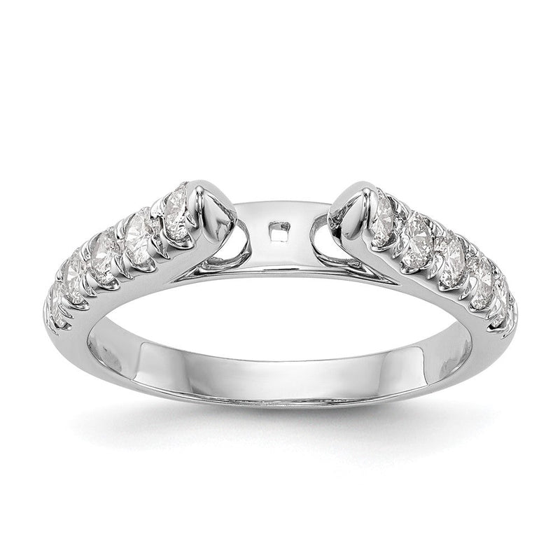 14K Weißgold Stift Set 1/2 Karat Diamant Halbfassung Verlobungsring