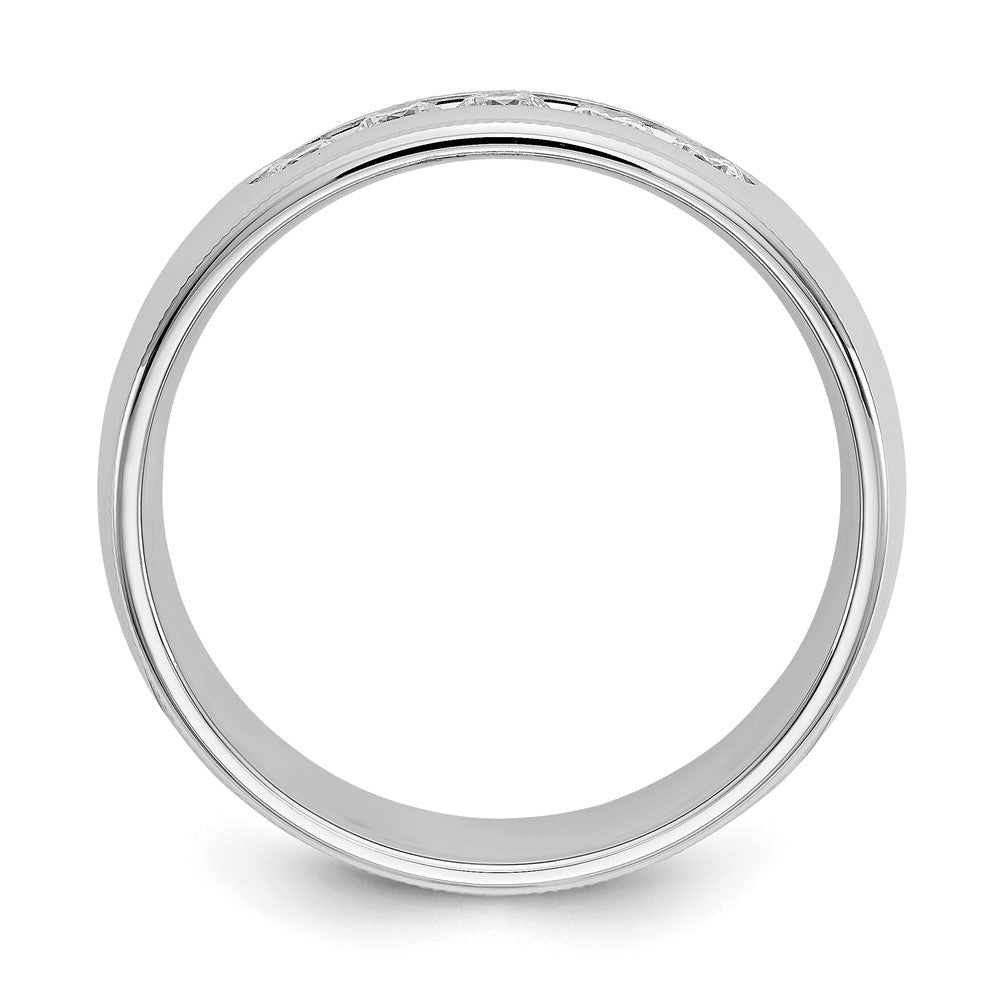 14K Weißgold True Origin Herren 1/2 Karat Im Labor Gezüchtet Diamant Vs D E F Poliert Five Stein Miligrain Größe 10.5 Ring