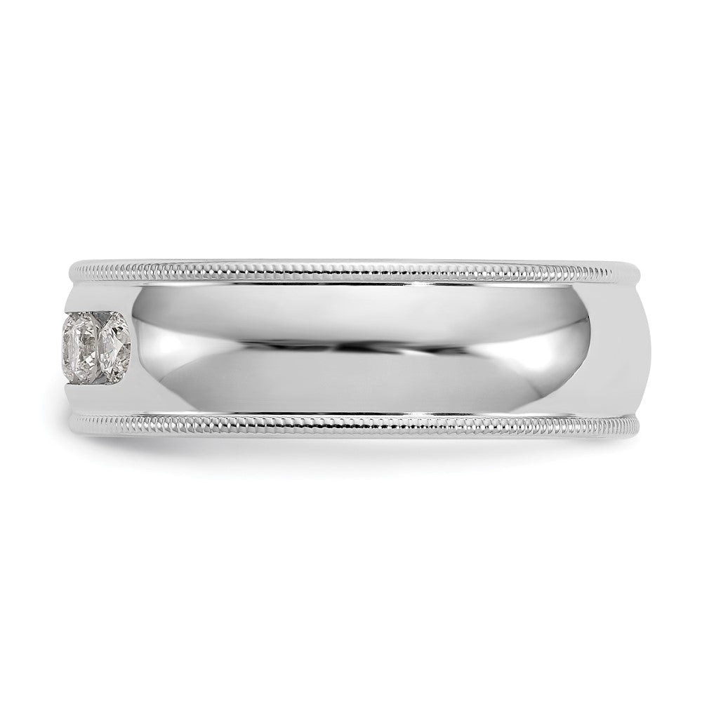 14K Weißgold True Origin Herren 1/2 Karat Im Labor Gezüchtet Diamant Vs D E F Poliert Five Stein Miligrain Größe 10.5 Ring