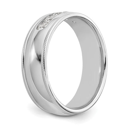 14K Weißgold True Origin Herren 1/2 Karat Im Labor Gezüchtet Diamant Vs D E F Poliert Five Stein Miligrain Größe 10.5 Ring