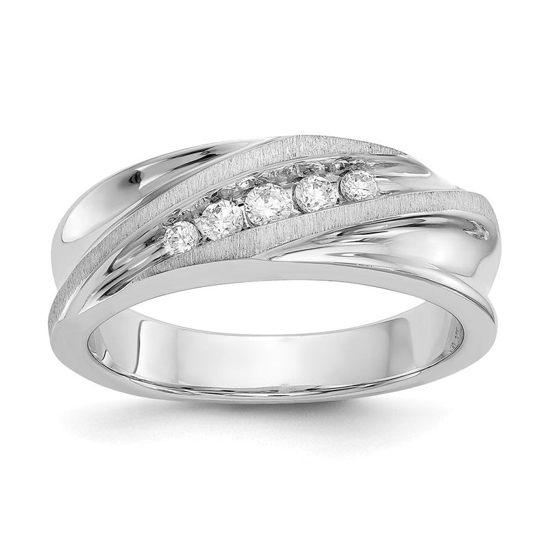 14K Weißgold True Origin Herren 1/4 Karat Im Labor Gezüchtet Diamant Vs/si D E F Gebürstet und Poliert Ring