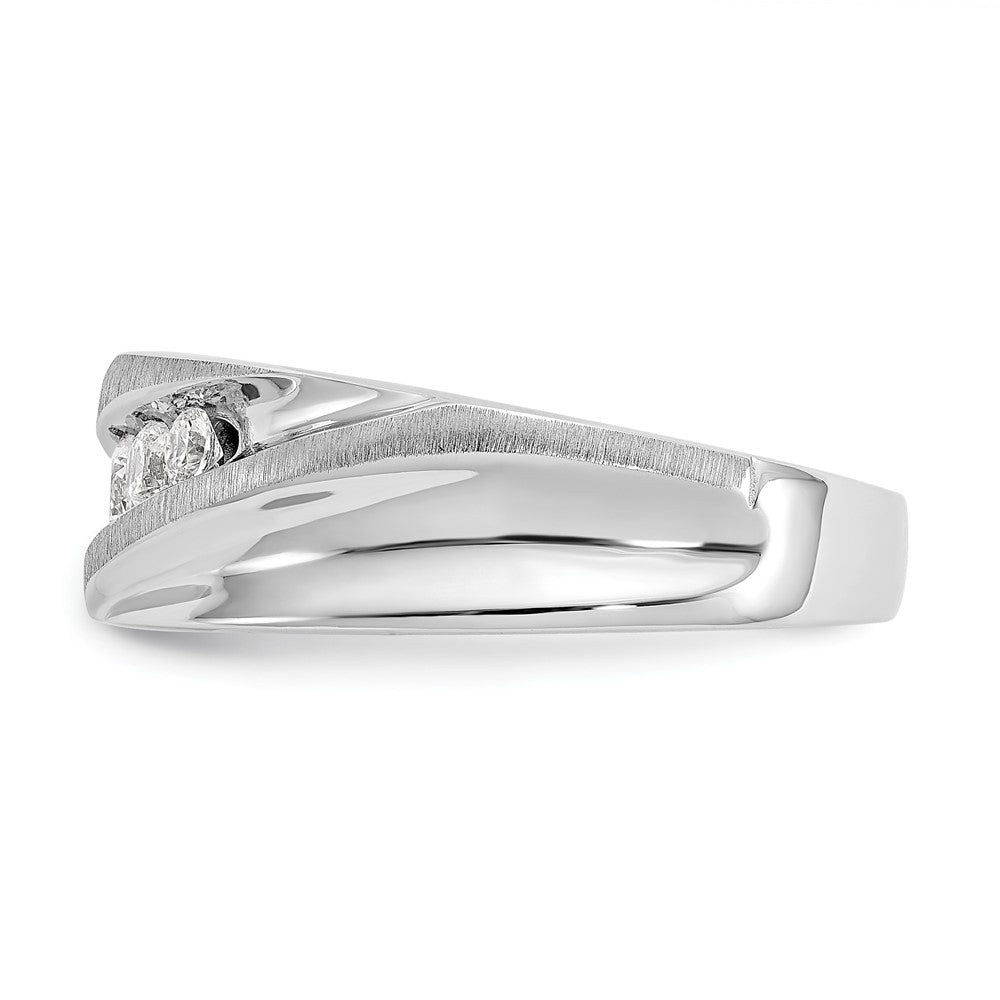 True Origin 14K Weißgold Herren 1/2 Karat Im Labor Gezüchtet Diamant Vs/si D E F Gebürstet und Poliert Ehering Ring