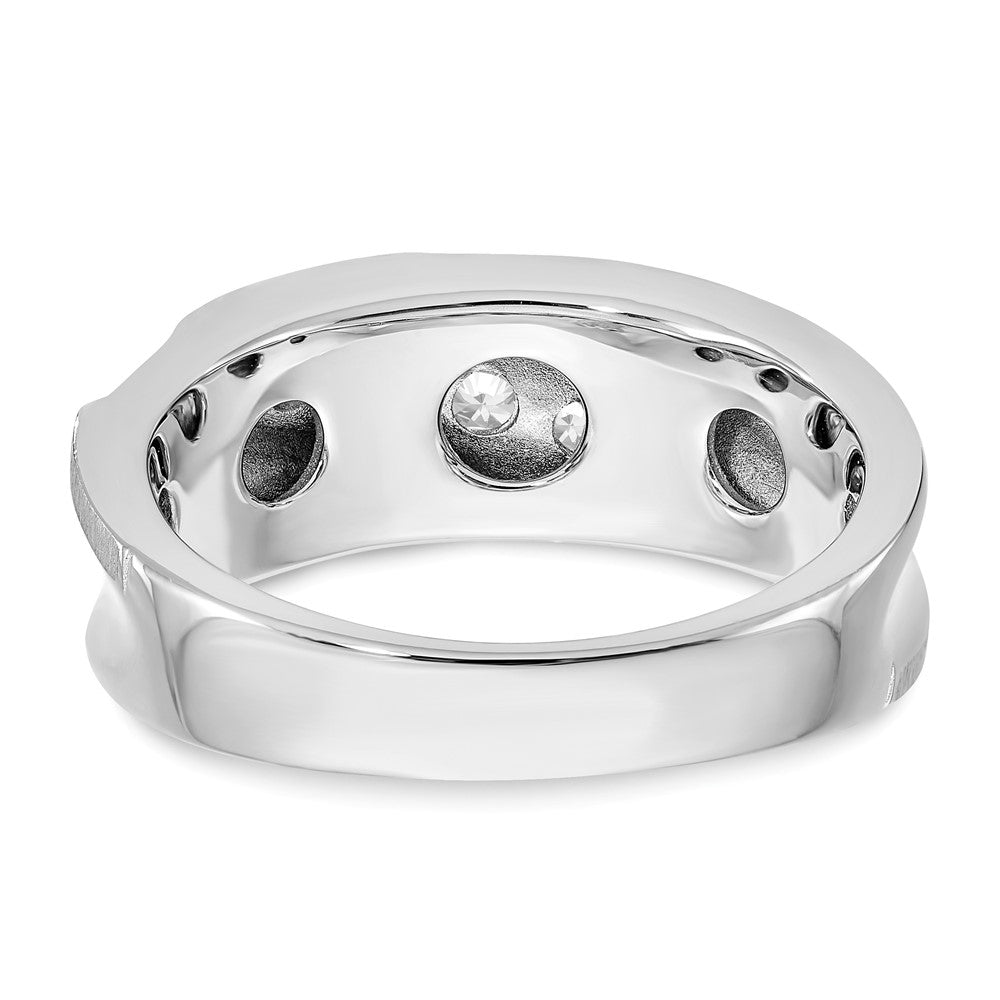 True Origin 14K Weißgold Herren 1/2 Karat Im Labor Gezüchtet Diamant Vs/si D E F Gebürstet und Poliert Ehering Ring