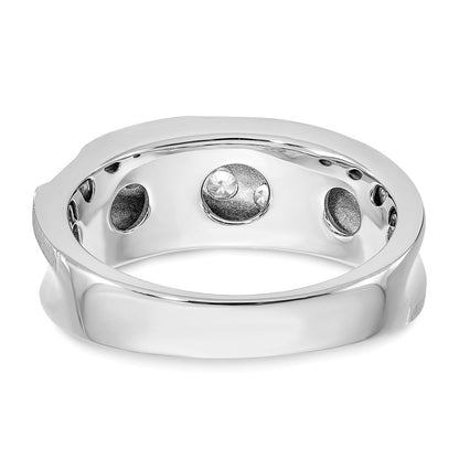 True Origin 14K Weißgold Herren 1/2 Karat Im Labor Gezüchtet Diamant Vs/si D E F Gebürstet und Poliert Ehering Ring