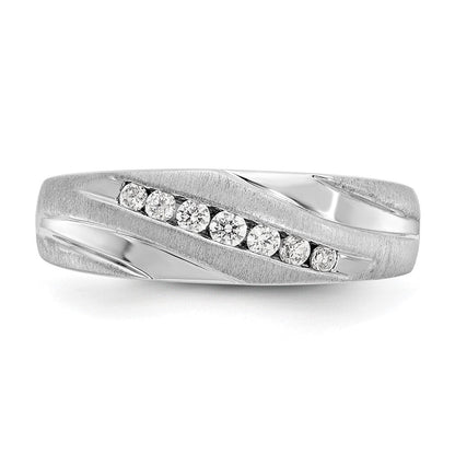 14K Weißgold True Origin Herren 1/4 Karat Im Labor Gezüchtet Diamant Vs D E F Gebürstet und Poliert Ring