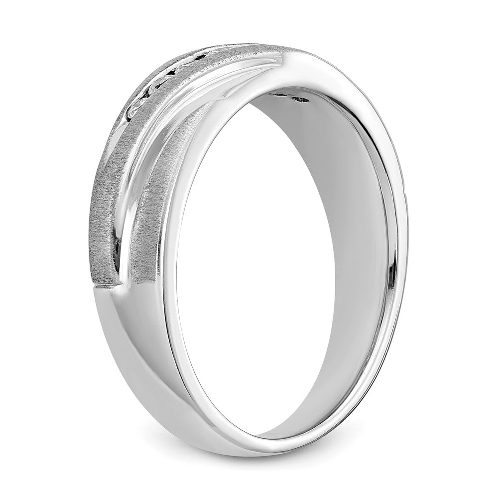 14K Weißgold True Origin Herren 1/4 Karat Im Labor Gezüchtet Diamant Vs D E F Gebürstet und Poliert Ring