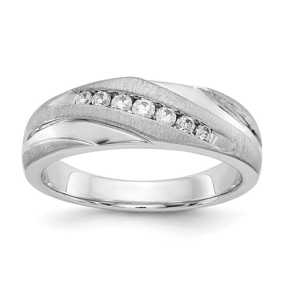 14K Weißgold True Origin Herren 1/4 Karat Im Labor Gezüchtet Diamant Vs D E F Gebürstet und Poliert Ring