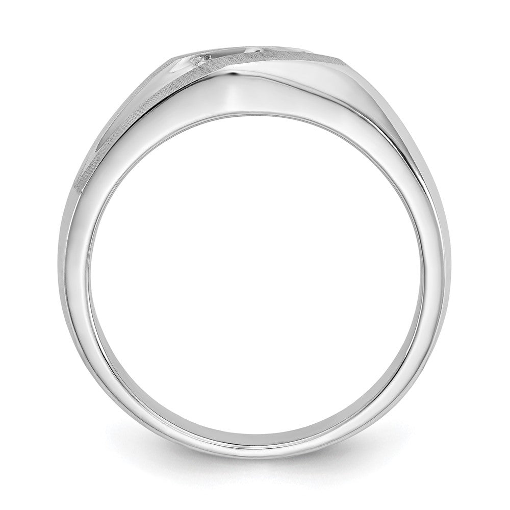 14K Weißgold True Origin Herren 1/5 Karat Im Labor Gezüchtet Diamant Vs D E F Gebürstet und Poliert Ring