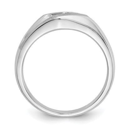 14K Weißgold True Origin Herren 1/5 Karat Im Labor Gezüchtet Diamant Vs D E F Gebürstet und Poliert Ring