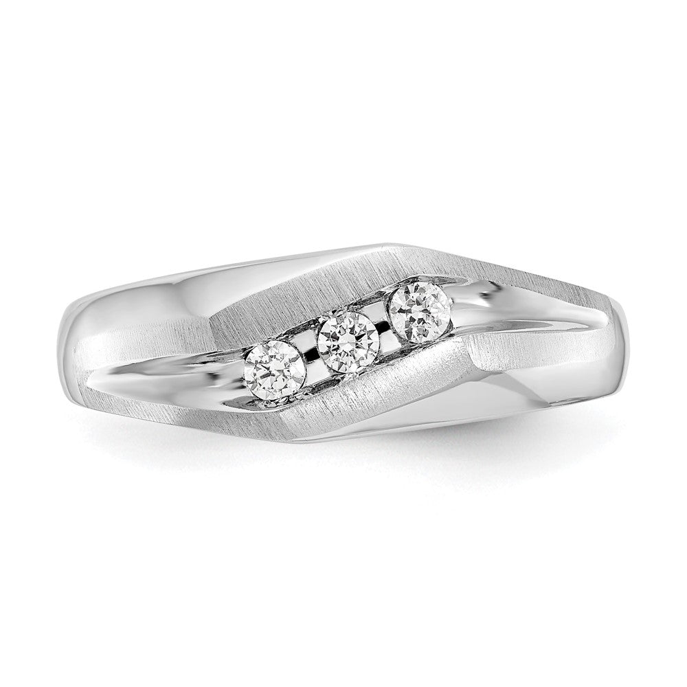 14K Weißgold True Origin Herren 1/5 Karat Im Labor Gezüchtet Diamant Vs D E F Gebürstet und Poliert Ring