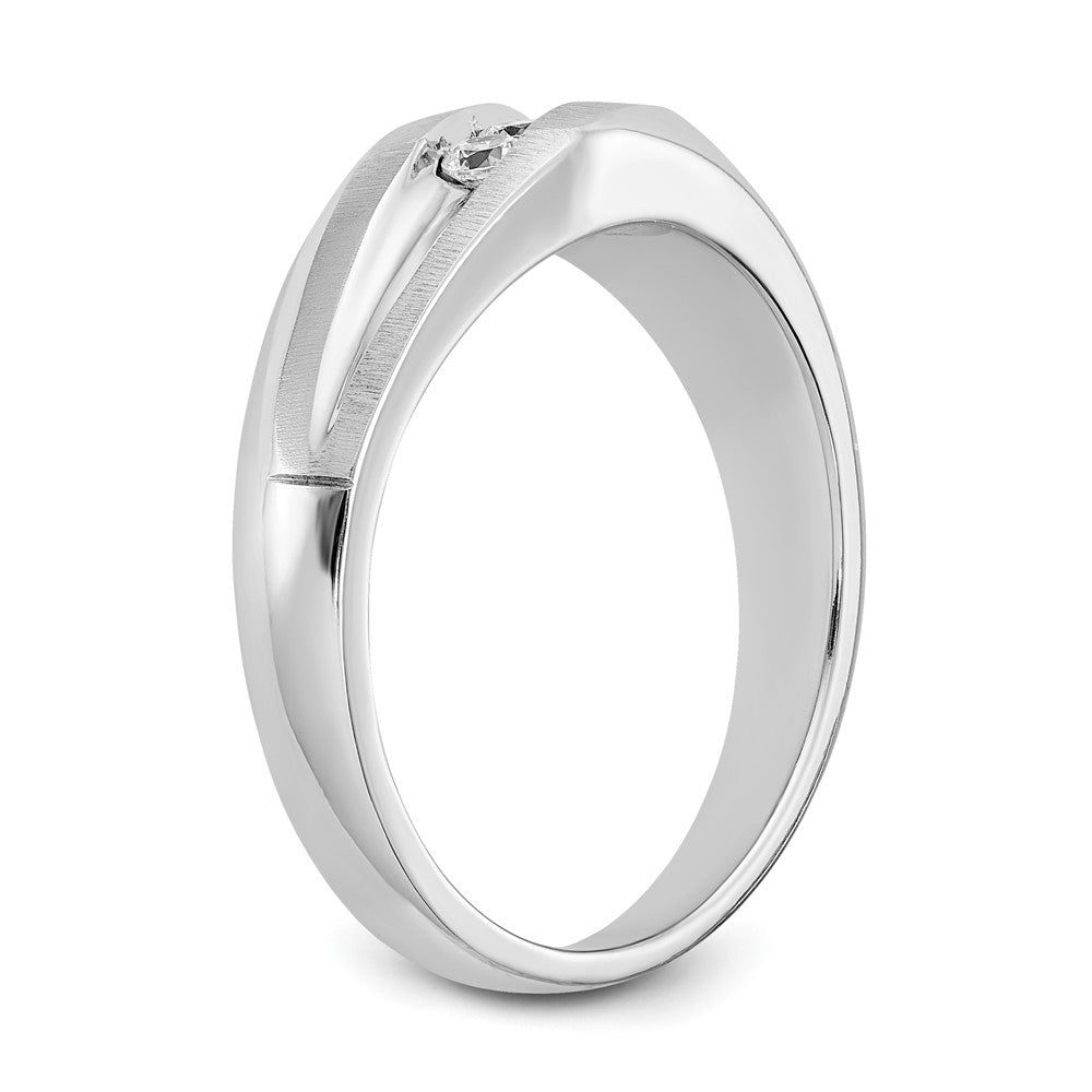 14K Weißgold True Origin Herren 1/5 Karat Im Labor Gezüchtet Diamant Vs D E F Gebürstet und Poliert Ring