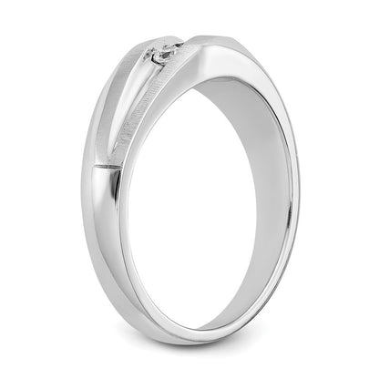 14K Weißgold True Origin Herren 1/5 Karat Im Labor Gezüchtet Diamant Vs D E F Gebürstet und Poliert Ring