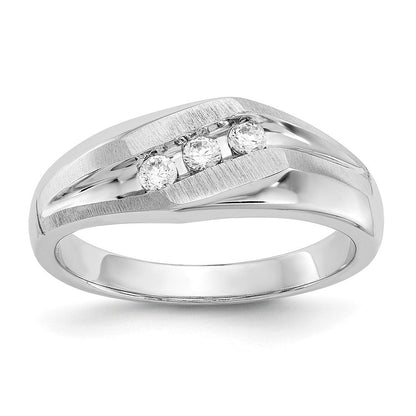 14K Weißgold True Origin Herren 1/5 Karat Im Labor Gezüchtet Diamant Vs D E F Gebürstet und Poliert Ring