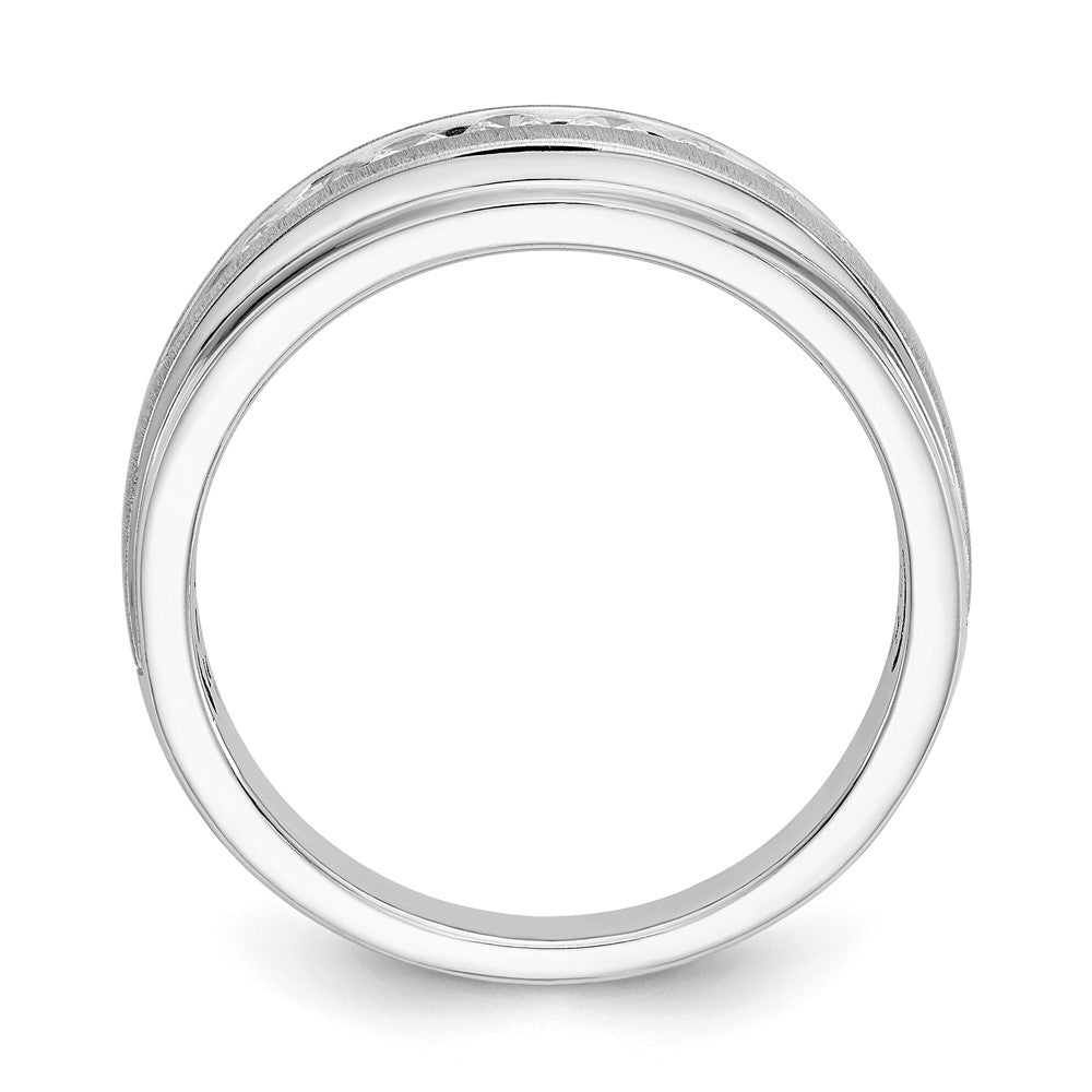 14K Weißgold True Origin Herren 3/8 Karat Im Labor Gezüchtet Diamant Vs/si D E F Gebürstet und Poliert Ring