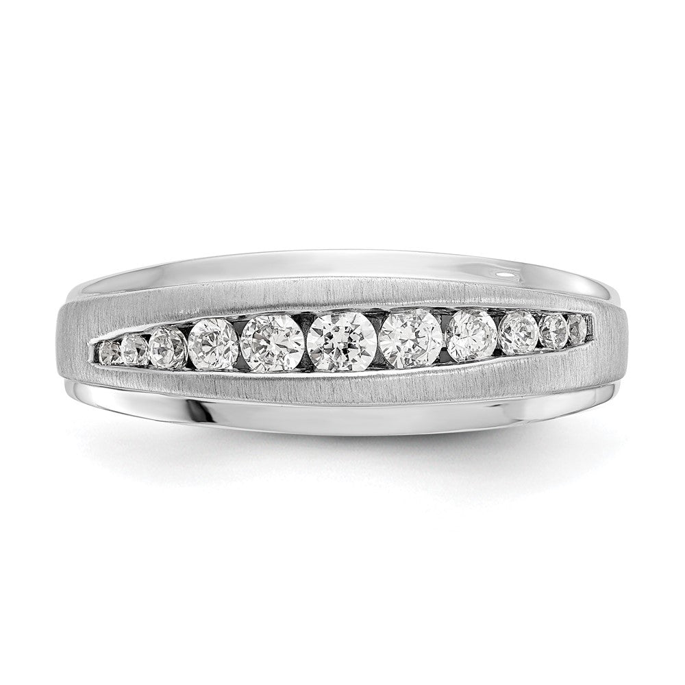 14K Weißgold True Origin Herren 3/8 Karat Im Labor Gezüchtet Diamant Vs/si D E F Gebürstet und Poliert Ring