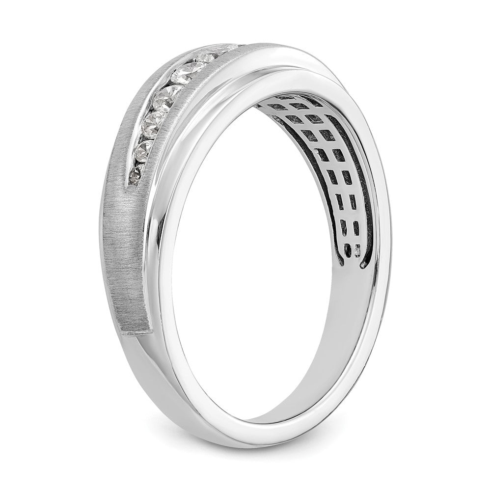 14K Weißgold True Origin Herren 3/8 Karat Im Labor Gezüchtet Diamant Vs/si D E F Gebürstet und Poliert Ring