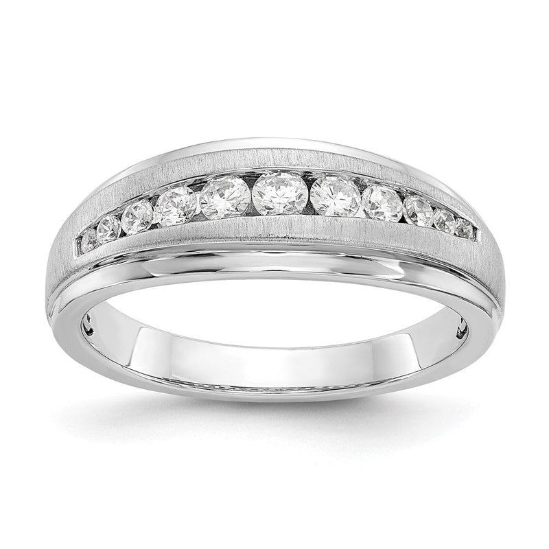 14K Weißgold True Origin Herren 3/8 Karat Im Labor Gezüchtet Diamant Vs/si D E F Gebürstet und Poliert Ring