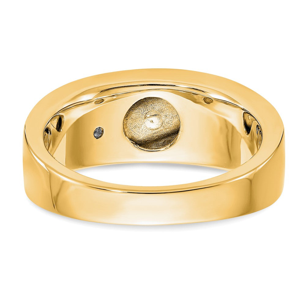 True Origin 14K Herren 1/2 Karat Im Labor Gezüchtet Diamant Vs/si D E F Gebürstet und Poliert Ehering Ring