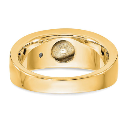True Origin 14K Herren 1/2 Karat Im Labor Gezüchtet Diamant Vs/si D E F Gebürstet und Poliert Ehering Ring
