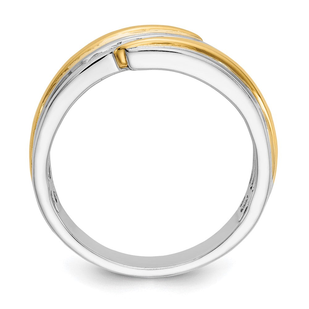 14K Bicolor True Origin Herren 1/3 Karat Im Labor Gezüchtet Diamant Vs/si D E F Gebürstet und Poliert Ring