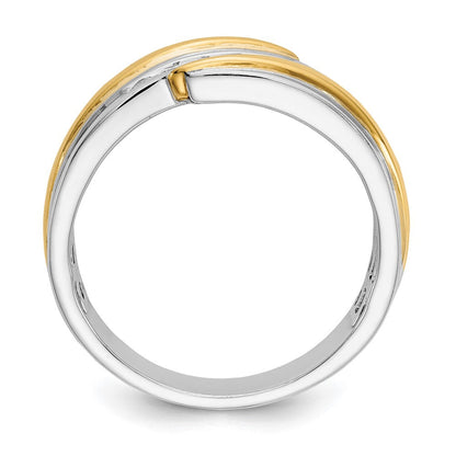 14K Bicolor True Origin Herren 1/3 Karat Im Labor Gezüchtet Diamant Vs/si D E F Gebürstet und Poliert Ring