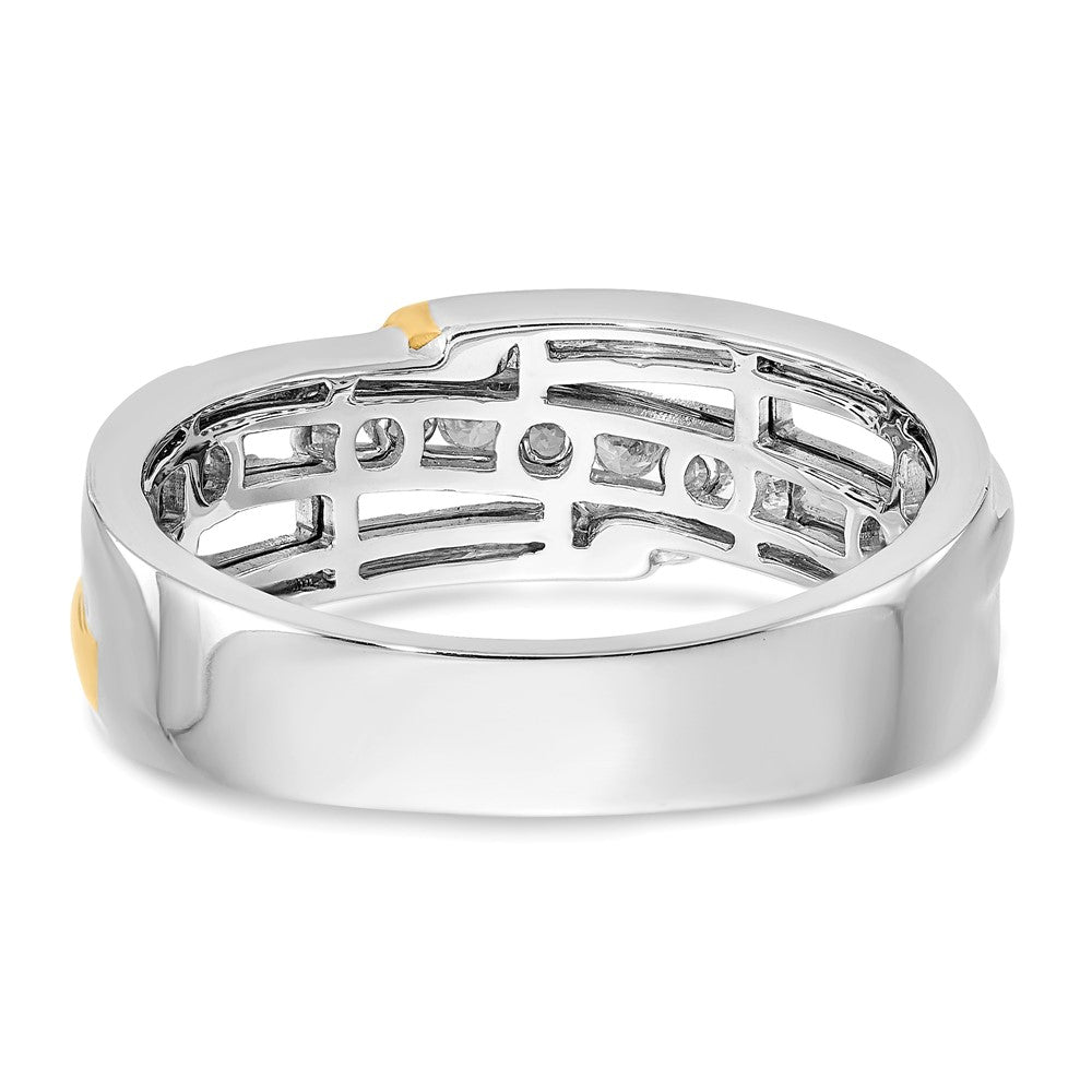 14K Bicolor True Origin Herren 1/3 Karat Im Labor Gezüchtet Diamant Vs/si D E F Gebürstet und Poliert Ring