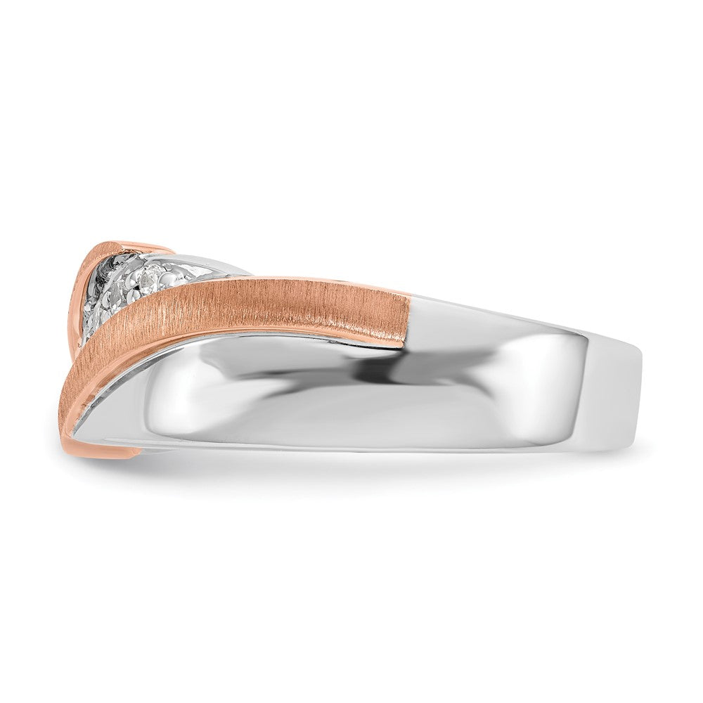 14K Bicolor True Origin Herren 1/3 Karat Im Labor Gezüchtet Diamant Vs/si D E F Gebürstet und Poliert Ring