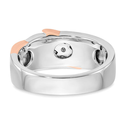 14K Bicolor True Origin Herren 1/3 Karat Im Labor Gezüchtet Diamant Vs/si D E F Gebürstet und Poliert Ring