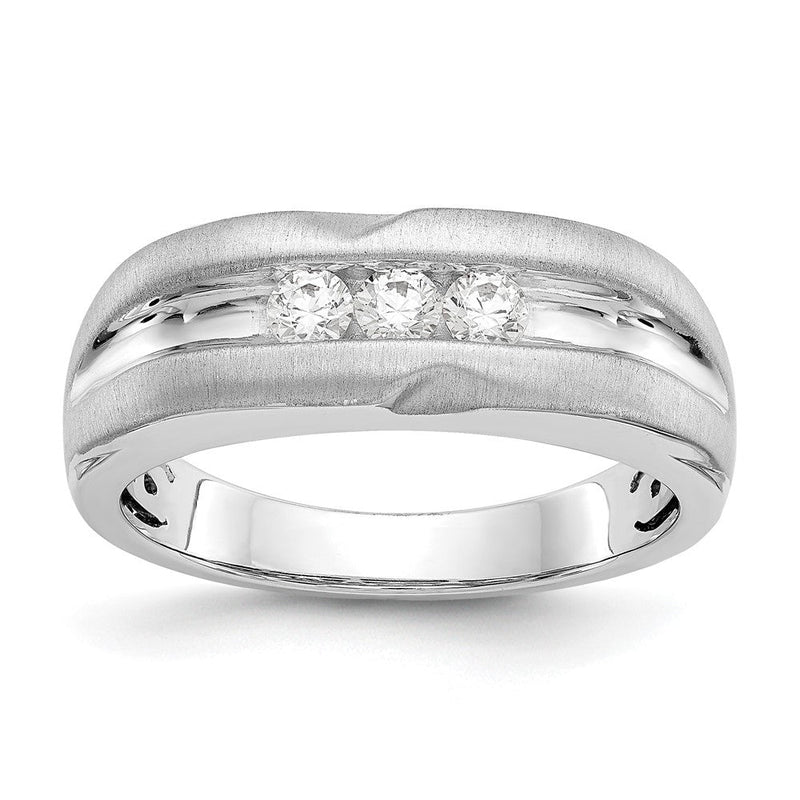 14K Weißgold True Origin Herren 1/3 Karat Im Labor Gezüchtet Diamant Vs/si D E F Gebürstet und Poliert Ring