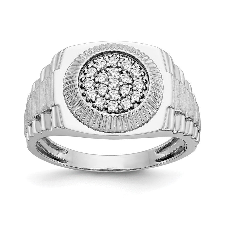 14K Weißgold True Origin Herren 1/4 Karat Im Labor Gezüchtet Diamant Vs D E F Heirloom Ring
