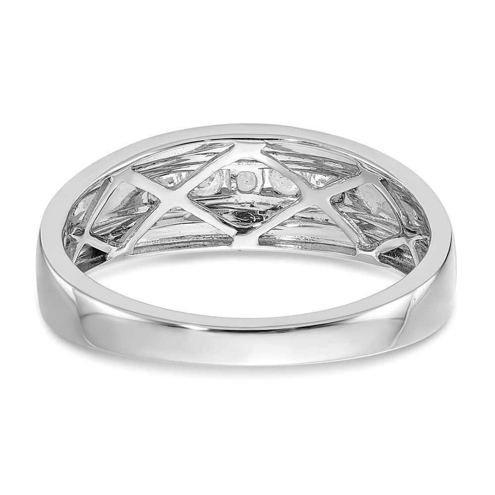 14K Weiß- & Gelbgold Herrenring mit echten Diamanten