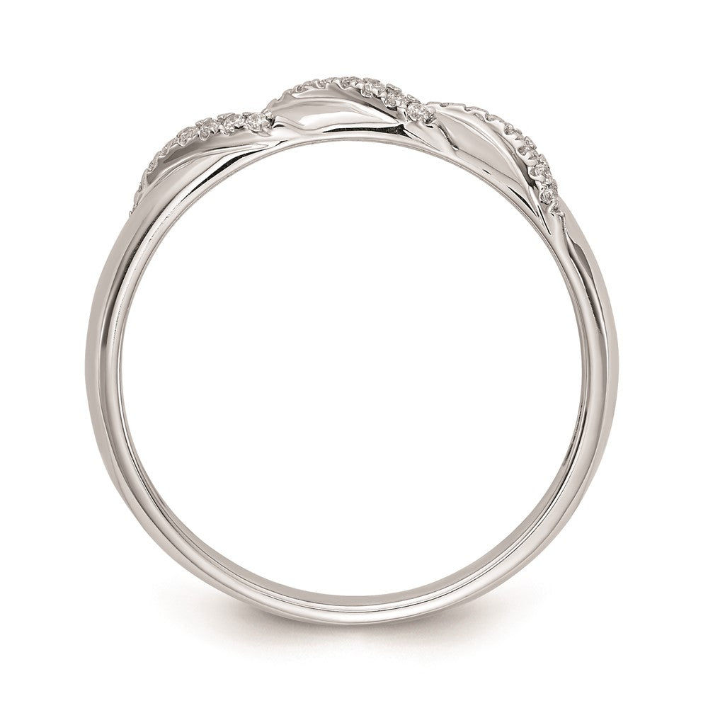 14K Weißgold Herren-Ehering-Trio mit kompletten echten Diamanten
