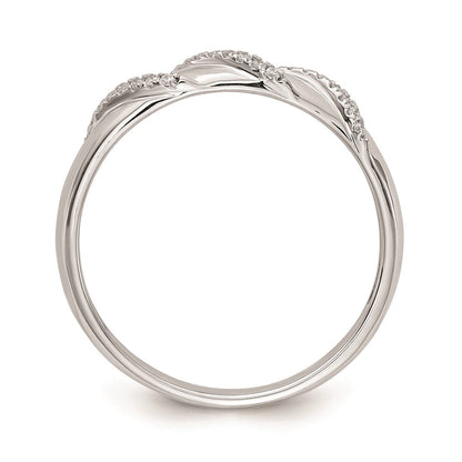 14K Weißgold Herren-Ehering-Trio mit kompletten echten Diamanten