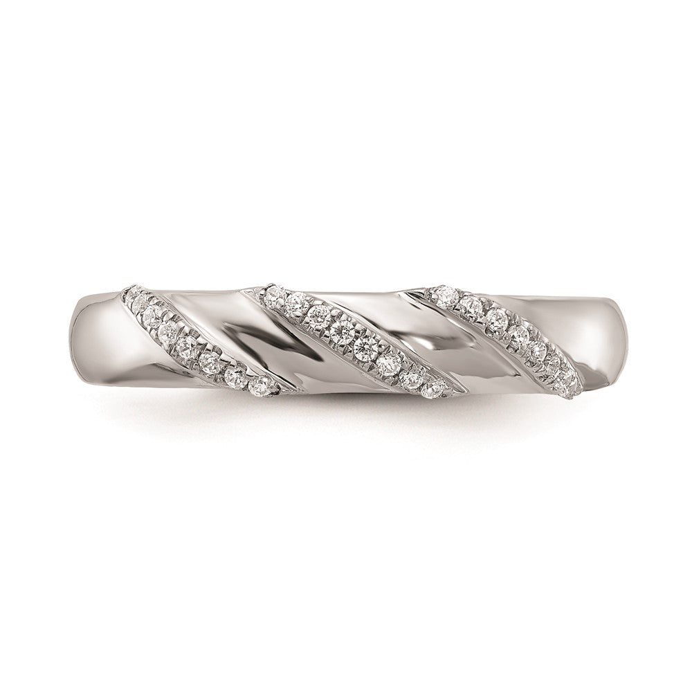 14K Weißgold Herren-Ehering-Trio mit kompletten echten Diamanten